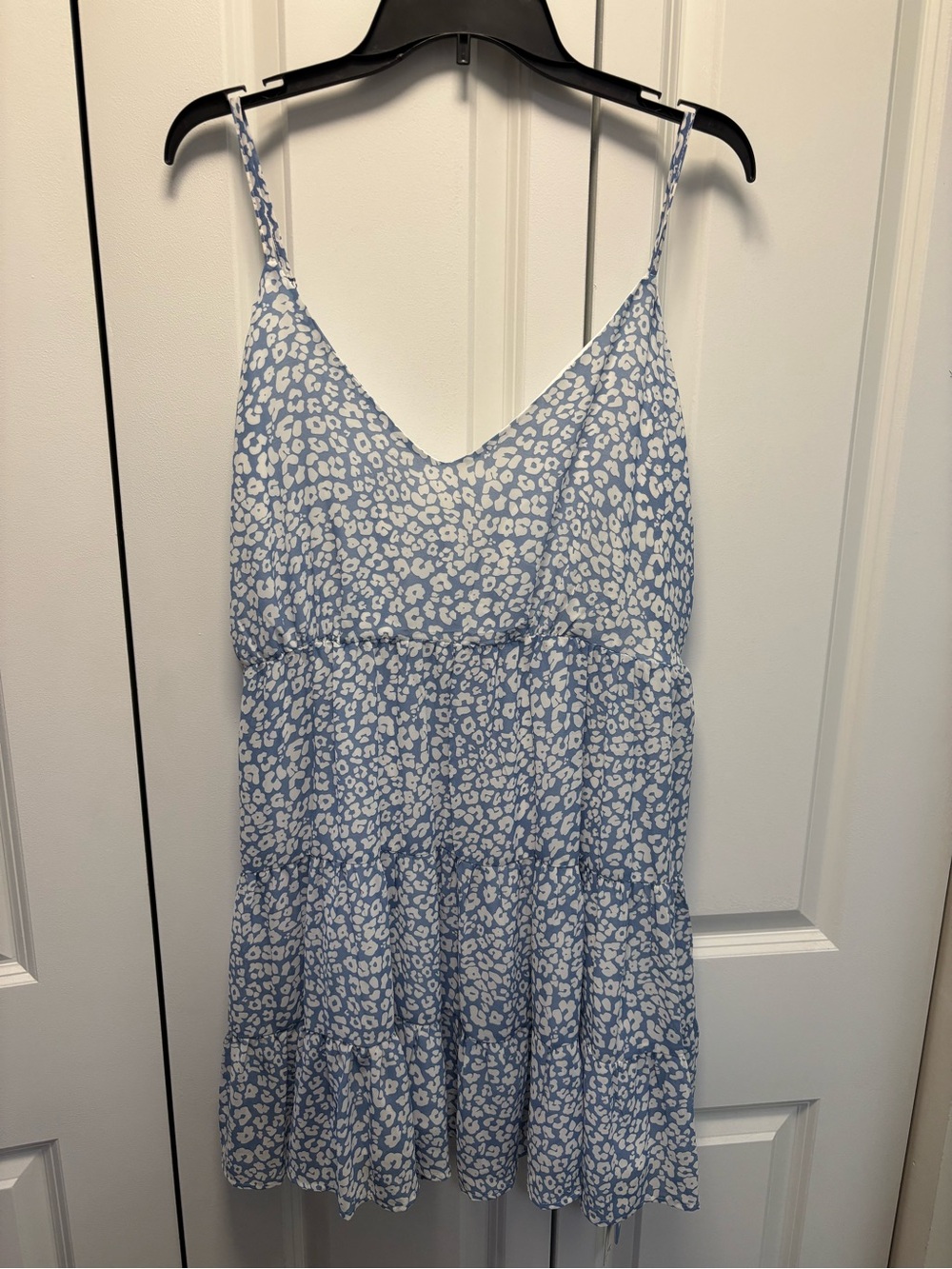 CUPSHE Light Blue & White Printed Sundress